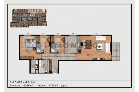 Квартира 3+1 в Малтепе, Турция №17488 7