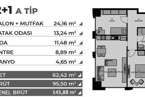 Квартира 2+1 в Стамбул, Турция №11229 20