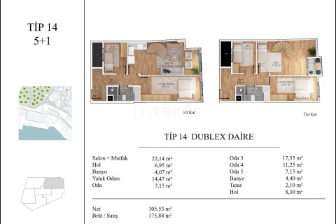 3+2 Penthouse in Istanbul, Turkey No. 17516 4