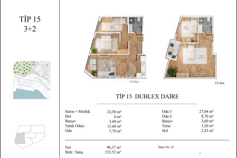 3+2 Penthouse en Istanbul, Turkey No. 17516 2