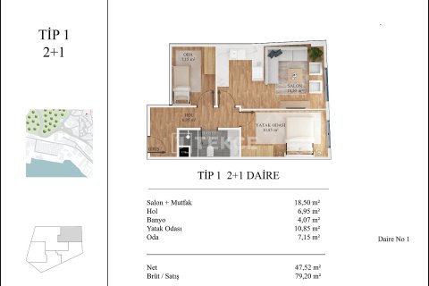 Пентхаус 3+2 в Стамбул, Турция №17516 7