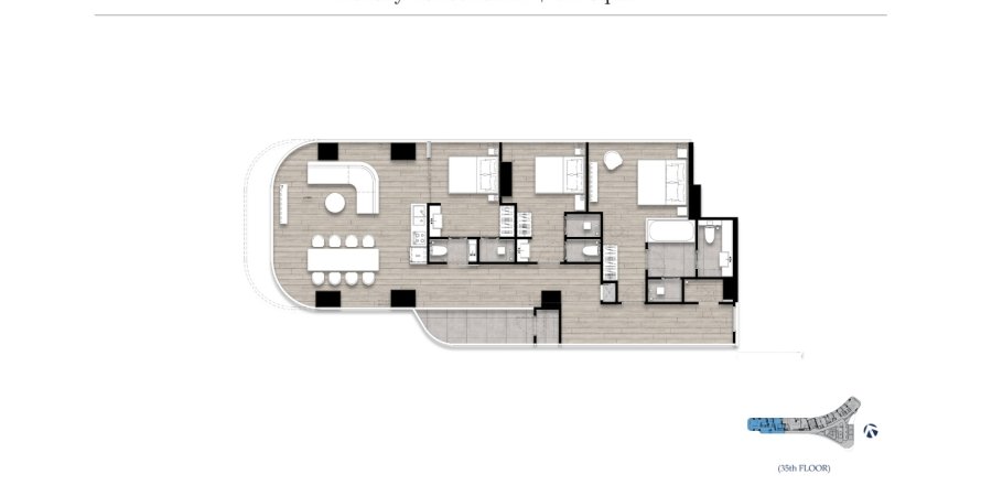 3 dormitorios Condominio  en Pattaya, Thailand No. 1229