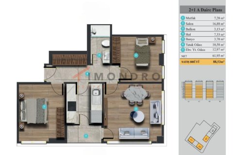 2+1 Appartement à Kadikoy, Turkey No. 21695 14