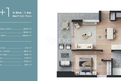 2+1 Apartment en Cesme, Turkey No. 17655 4