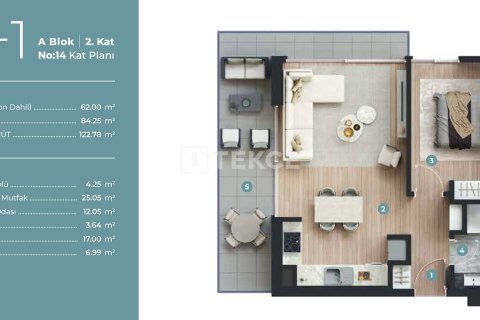 1+1 Appartement à Cesme, Turkey No. 17653 12