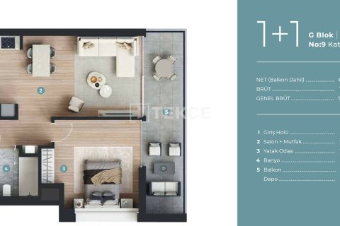 1+1 Appartement à Cesme, Turkey No. 17653 7