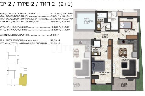 Пентхаус 2+1 в Аланья, Турция №13943 4