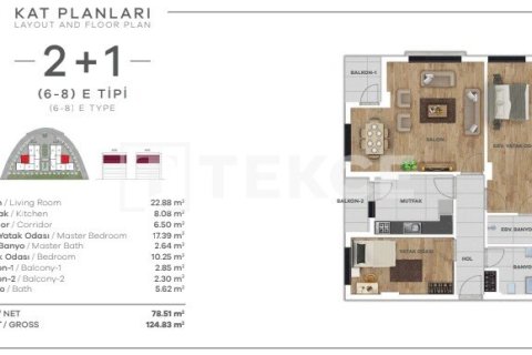 1+1 Apartment en Istanbul, Turkey No. 12496 9