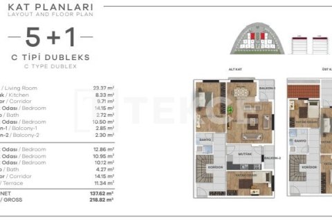 1+1 Apartment en Istanbul, Turkey No. 12496 3