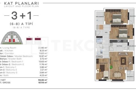 1+1 Apartment en Istanbul, Turkey No. 12496 6