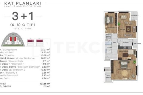 1+1 Apartment en Istanbul, Turkey No. 12496 5