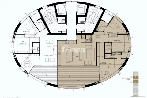 3 dormitorios Apartment en Nicosia, Cyprus No. 41189 2