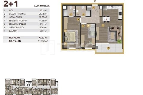 1+1 Apartment en Istanbul, Turkey No. 20758 30