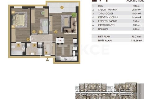 1+1 Appartement à Istanbul, Turkey No. 20758 29