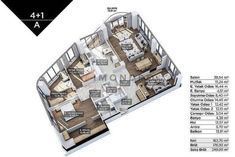 4+1 Apartment in Umraniye, Turkey No. 17887 13