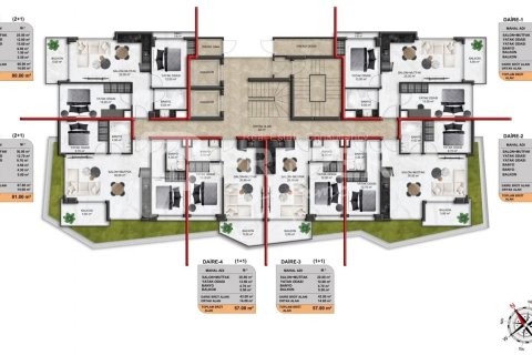 3 habitaciones Apartment en Demirtas, Turkey No. 13340 20