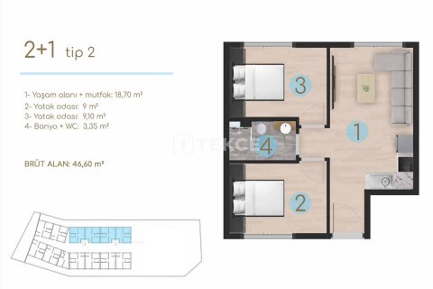 1+1 Appartement à Cesme, Turkey No. 17561 15