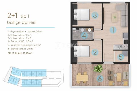 1+1 Apartment en Cesme, Turkey No. 17561 11