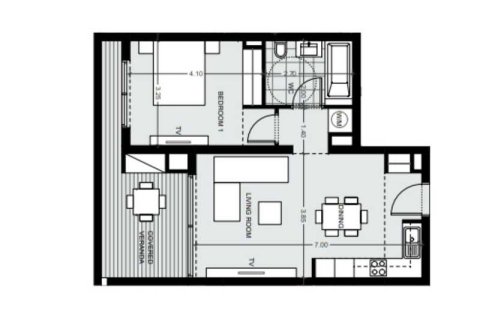 1 dormitorio Apartment en Germasogeia, Cyprus No. 66002 6