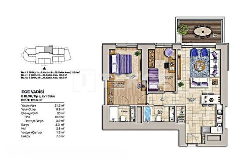 Квартира 2+1 в Анкара, Турция №91001 24
