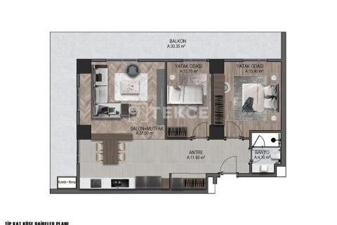Квартира 2+1 в Бурса, Турция №91002 16