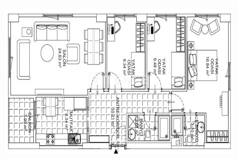 Квартира 1+1 в Стамбул, Турция №21870 22