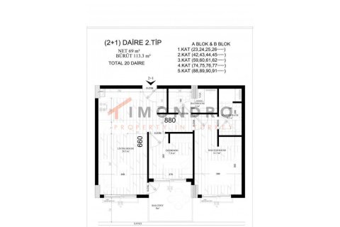 3+1 Appartement à Aksu, Turkey No. 17941 14