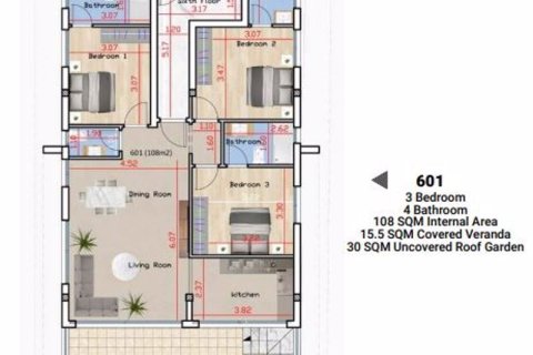 3 dormitorios Apartment en Larnaca, Cyprus No. 42215 7