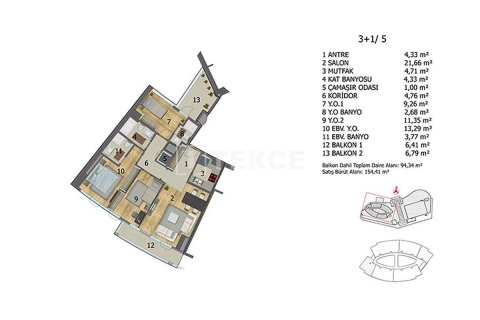 3+1 Appartement à Istanbul, Turkey No. 11184 12