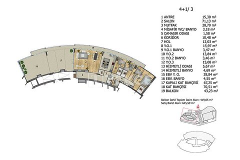 3+1 Appartement à Istanbul, Turkey No. 11184 15