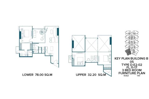 3 dormitorios Condominio  en Bangkok, Thailand No. 1020 24