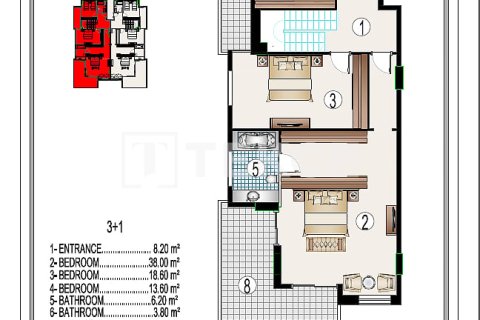 Квартира 2+1 в Аланья, Турция №21491 27