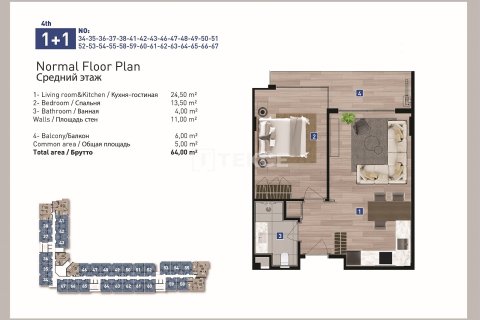 1+1 Apartment en Antalya, Turkey No. 21537 26