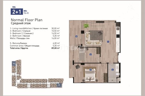 1+1 Apartment en Antalya, Turkey No. 21537 22