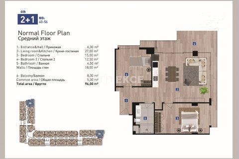 1+1 Apartment in Antalya, Turkey No. 21537 24