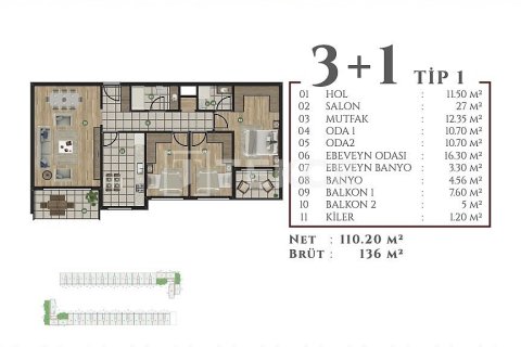 3+1 Apartment en Izmir, Turkey No. 17835 15