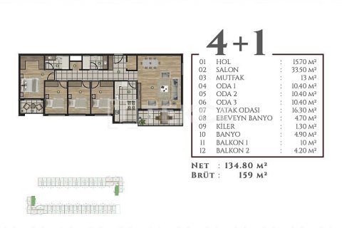 3+1 Apartment in Izmir, Turkey No. 17835 17