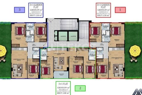 3+1 Appartement à Alanya, Turkey No. 11907 23