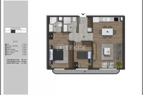 1+1 Appartement à Istanbul, Turkey No. 13705 15