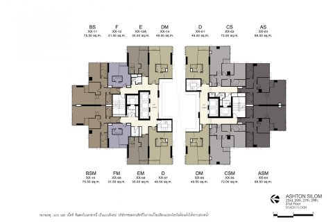 2 dormitorios Condominio  en Bangkok, Thailand No. 296 3