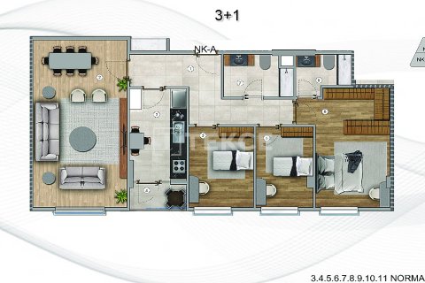 3+1 Apartment in Istanbul, Turkey No. 17527 17