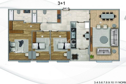 3+1 Appartement à Istanbul, Turkey No. 17527 20