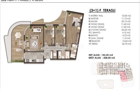 2+1 Apartment en Bueyuekcekmece, Turkey No. 17530 25