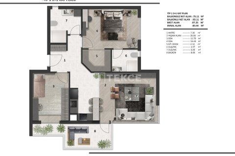 2+1 Appartement à Aksu, Turkey No. 16507 6