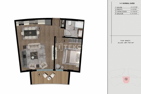 4+1 Apartment in Basiskele, Turkey No. 13275 29