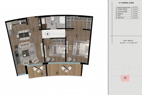 4+1 Apartment en Basiskele, Turkey No. 13275 25