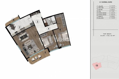 4+1 Appartement à Basiskele, Turkey No. 13275 24