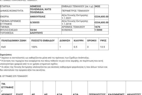 3432m² Land en Kato Polemidia, Cyprus No. 76107 1