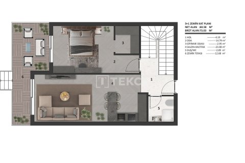 Квартира 4+1 в Аксу, Турция №92500 7