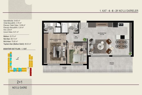 2+1 Apartment in Antalya, Turkey No. 21901 17